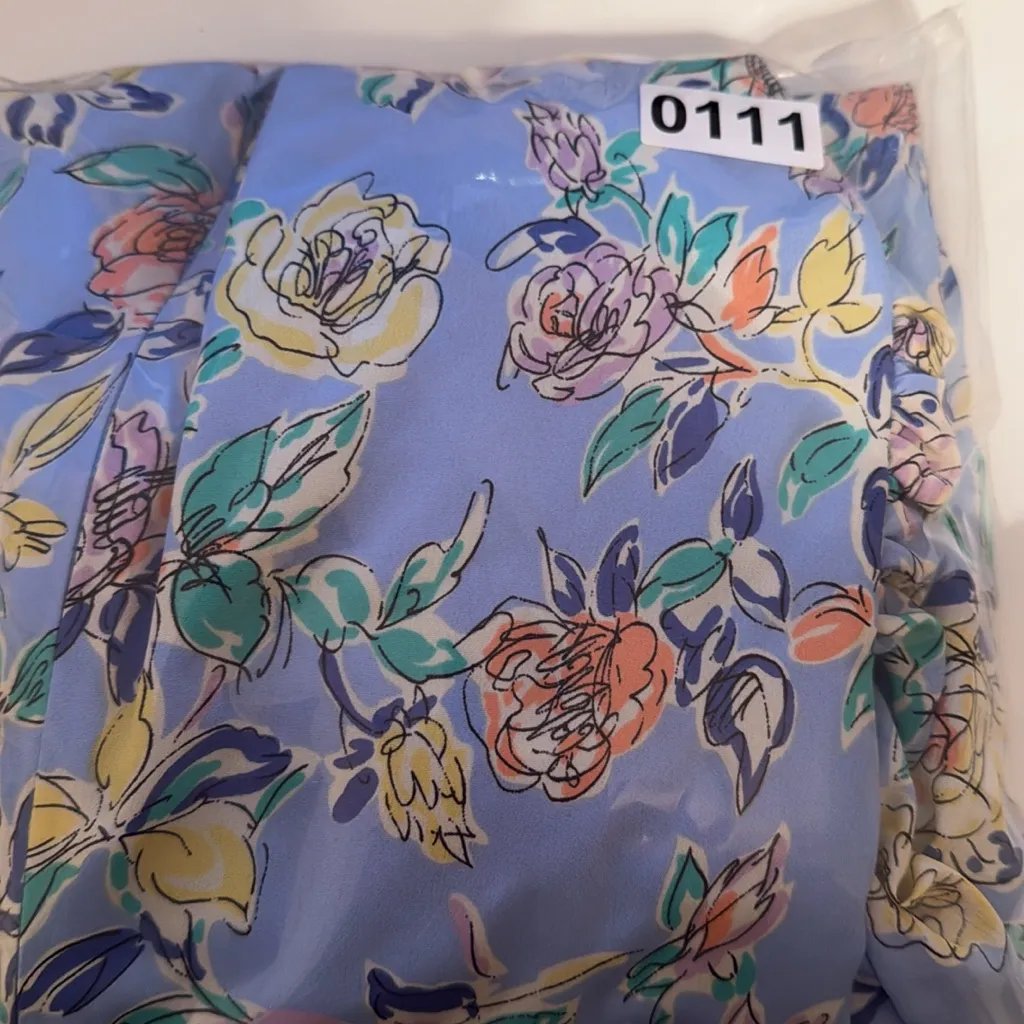 Likely Lana‎ Puff Sleeve Dress in Periwinkle Floral Multi - Image 9