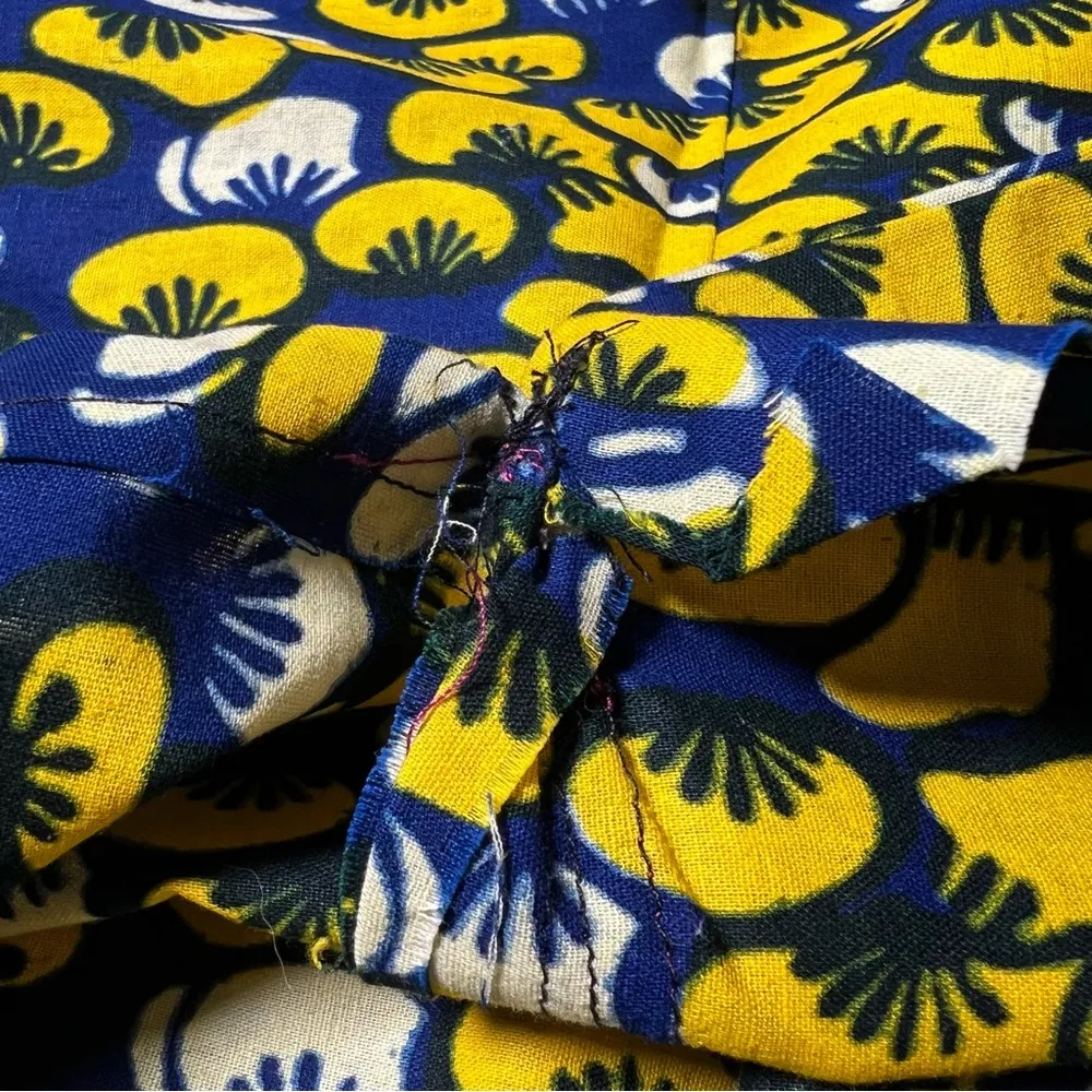 Handmade Yellow and Blue Maxi Skirt - Image 9