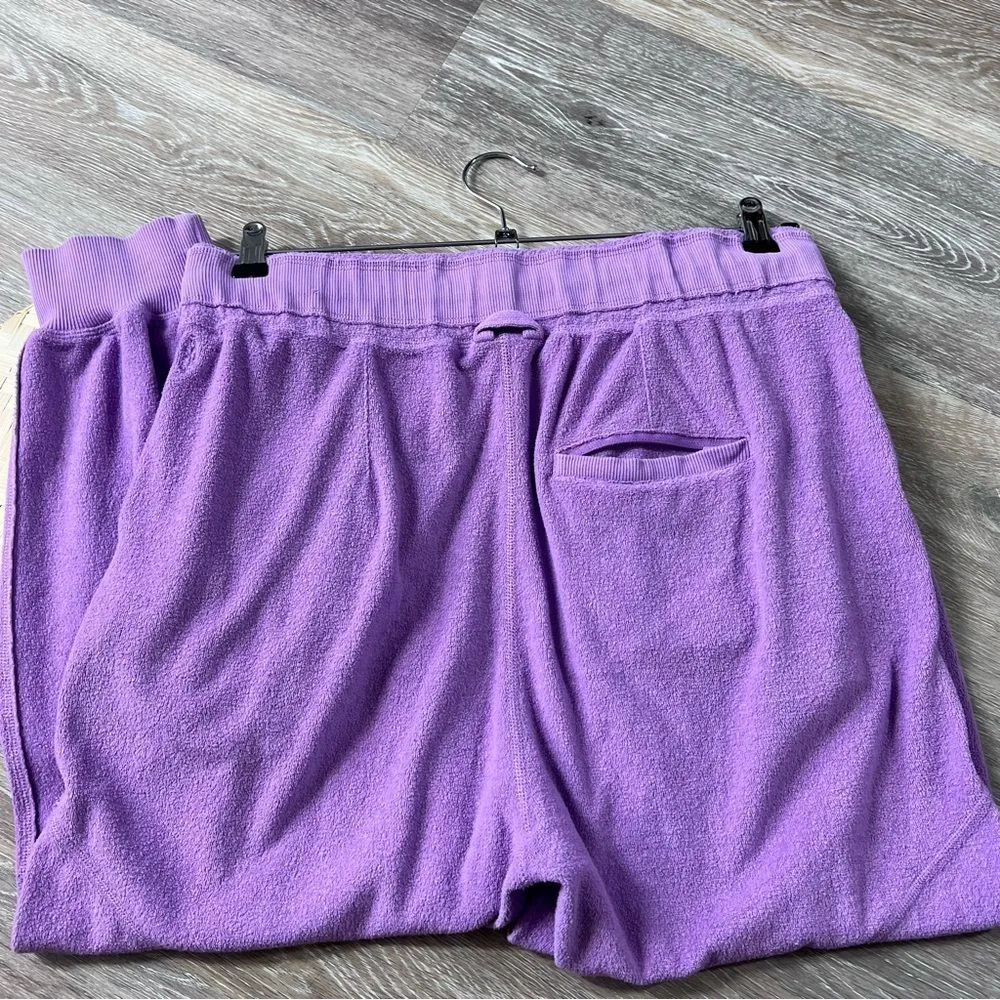 Free people‎ movement radiant joggers light purple terry cloth women’s size M - Image 8