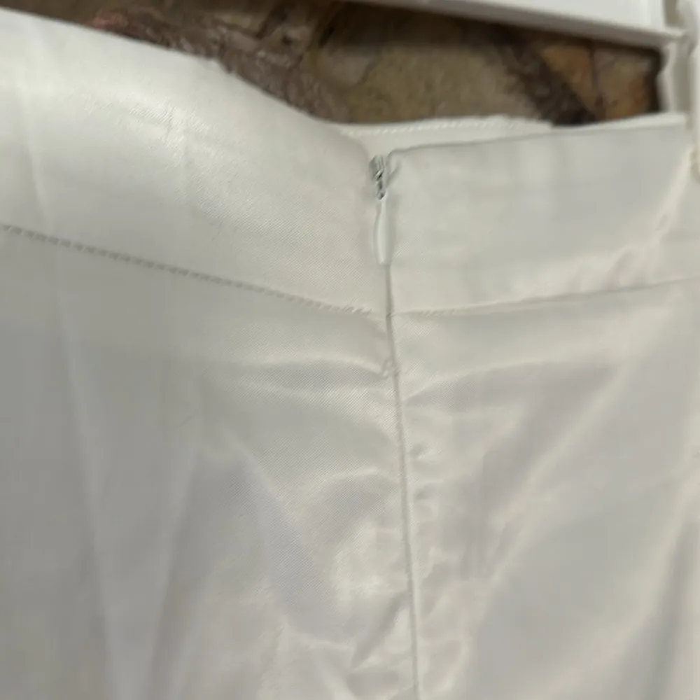 Commense Satin Patchwork Split Maxi Skirt size small White - Image 5