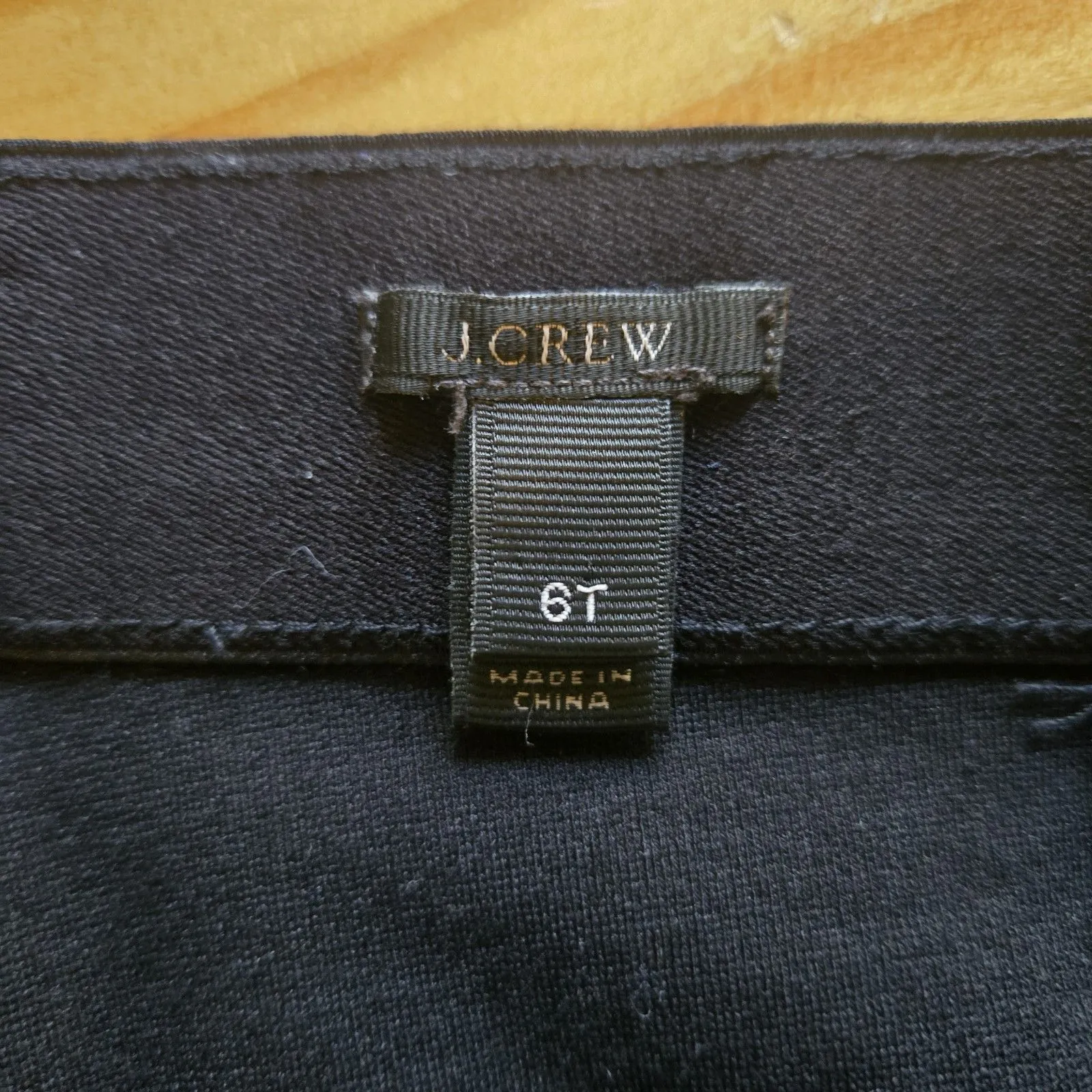 J. Crew Pixie Pant Women Size 6 T Black Leggings Back Zipper 33" Inseam Stretchy - Image 5