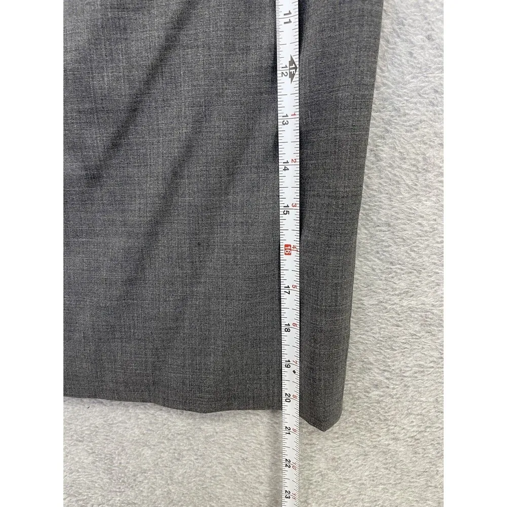 TAHARI Women's Skirt Gray Marled Size 2 Wool Blend Double Slit USA Made - Image 7
