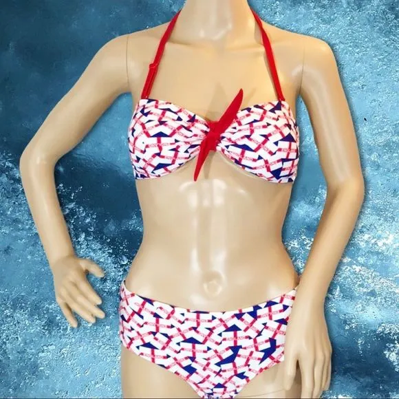 F&F World Cup England Two Piece Bikini NWT 10 - Image 2