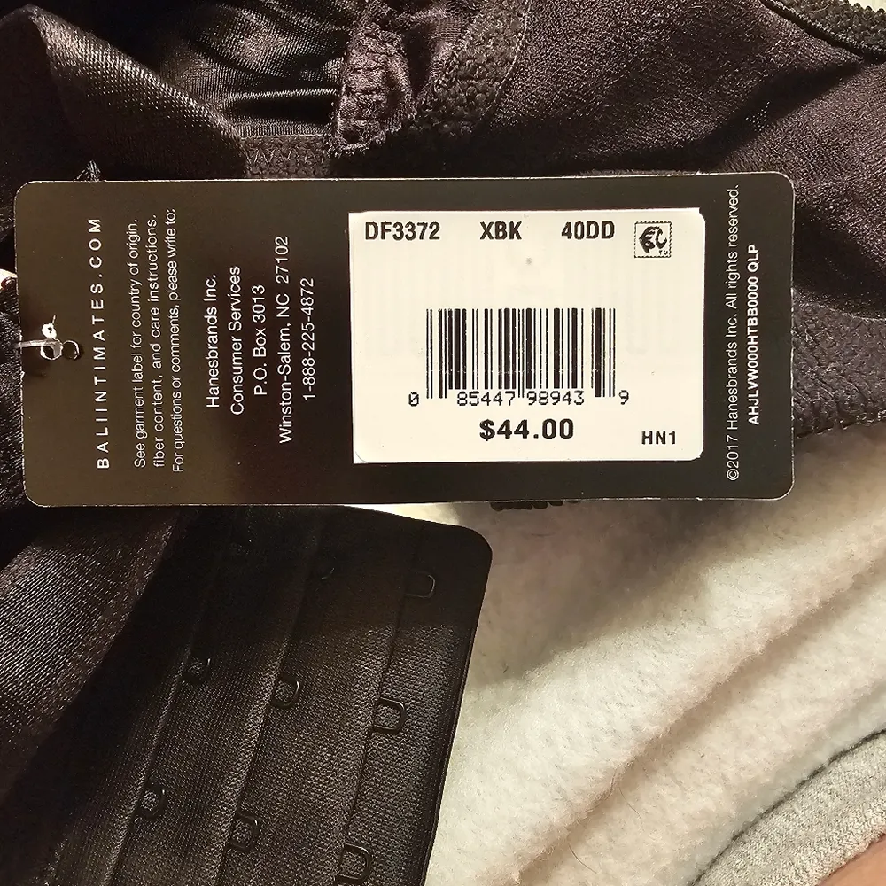 Bali Cool Comfort Classic Support Black 40DD Bra Size undefined - Image 7