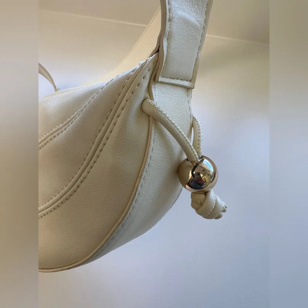 Zara Cream Crossbody Purse Bag Gold Bohemian - Image 5