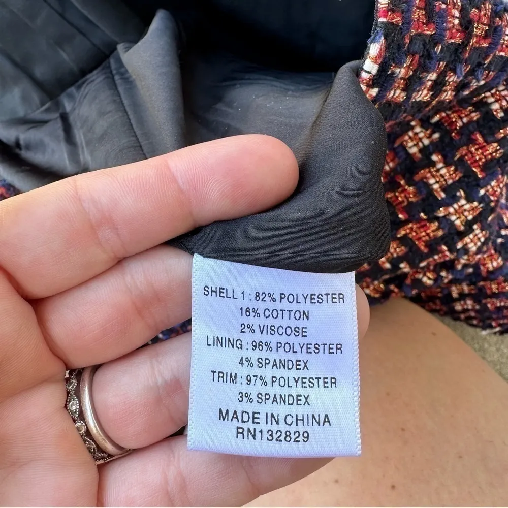 NBD Revolve Shelby Tweed Mini Skirt Womens Medium - Image 7