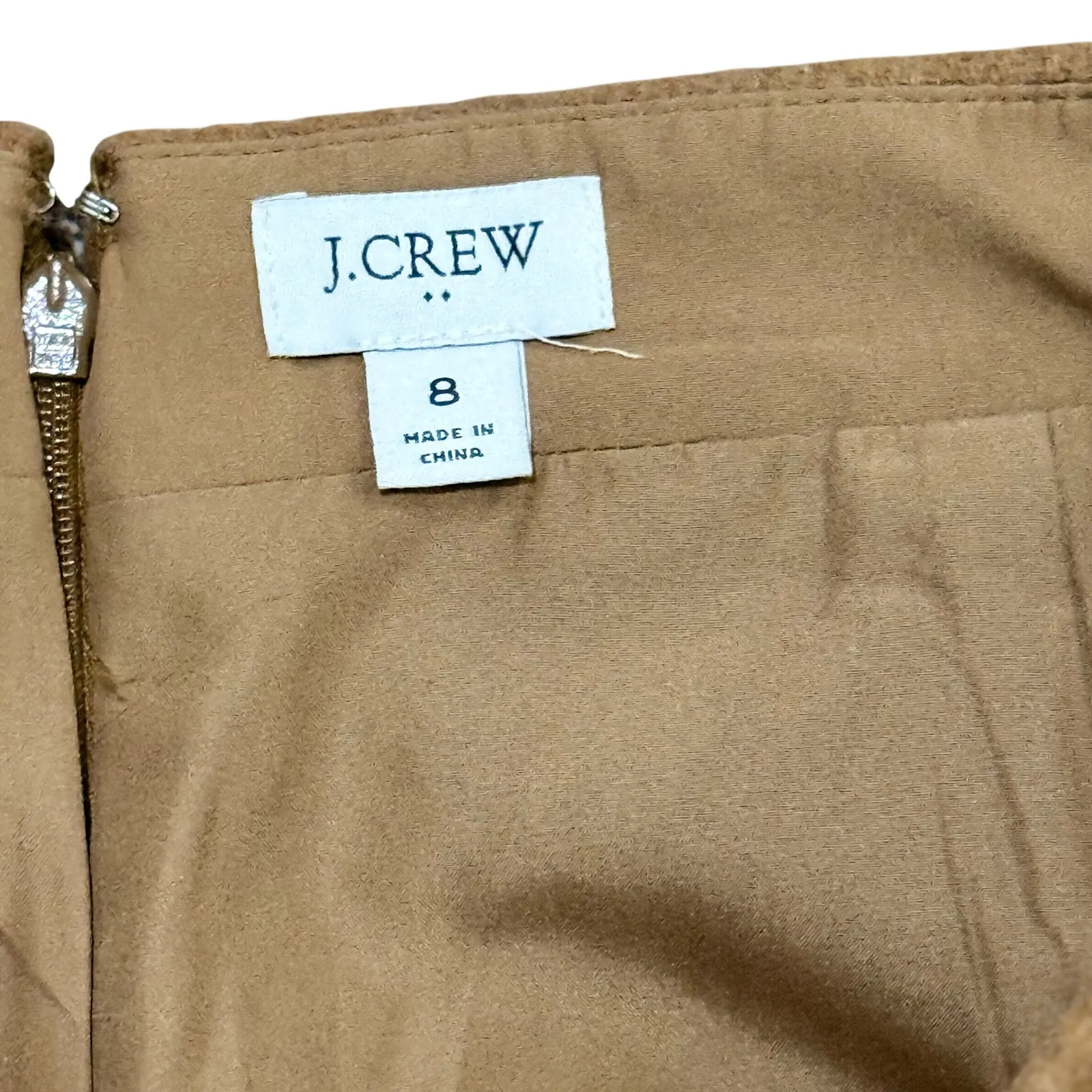 J. Crew Camel Tweed Wool Blend Pencil Skirt Size 8 Business Casual - Image 2
