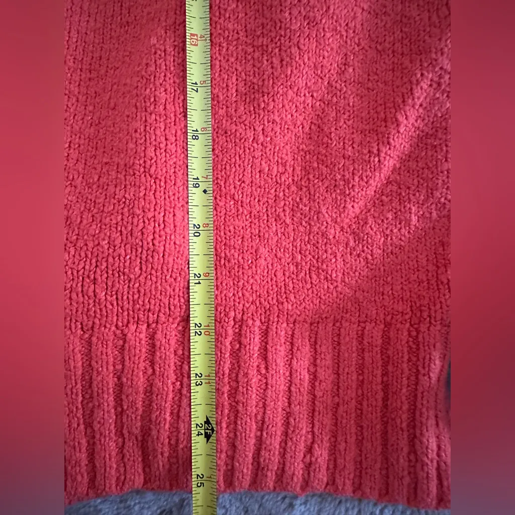 Free People Brookside Tunic Sweater Scoop Neck Oversized Orange - Image 11