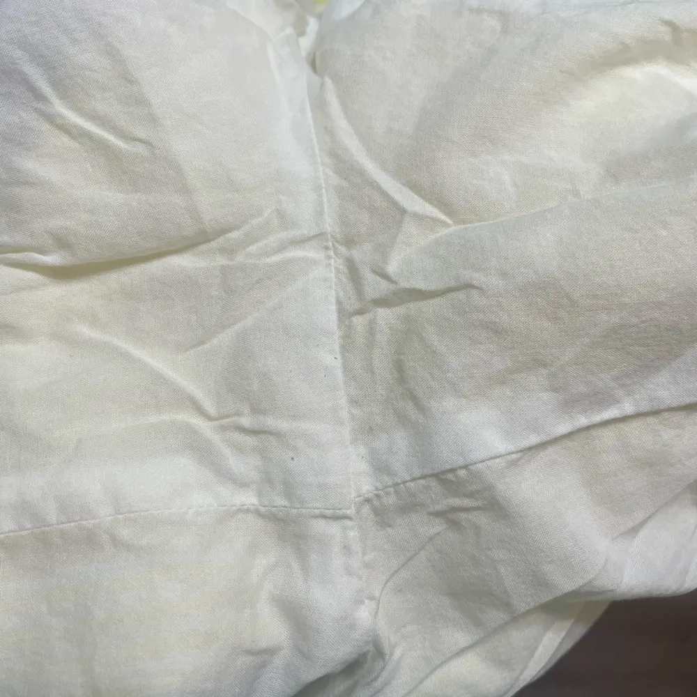 Loft. Size small wide leg linen yellow striped pants - Image 7