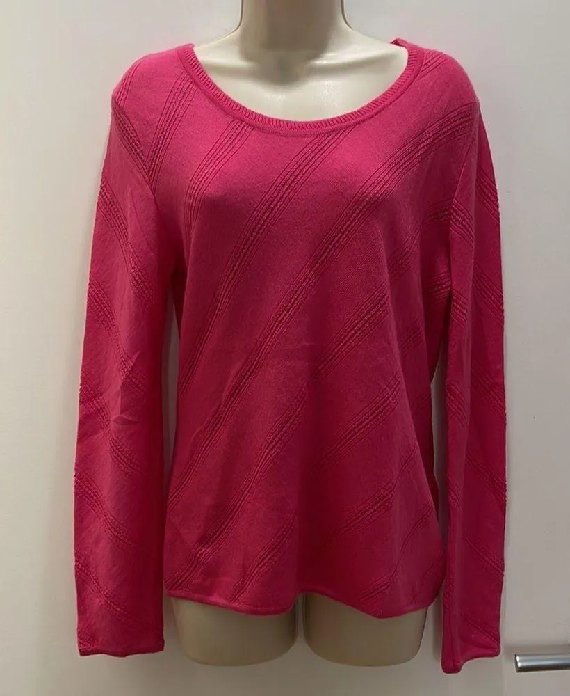 Pink Scoop Neck Italian Sweater Small/Medium - Image 2