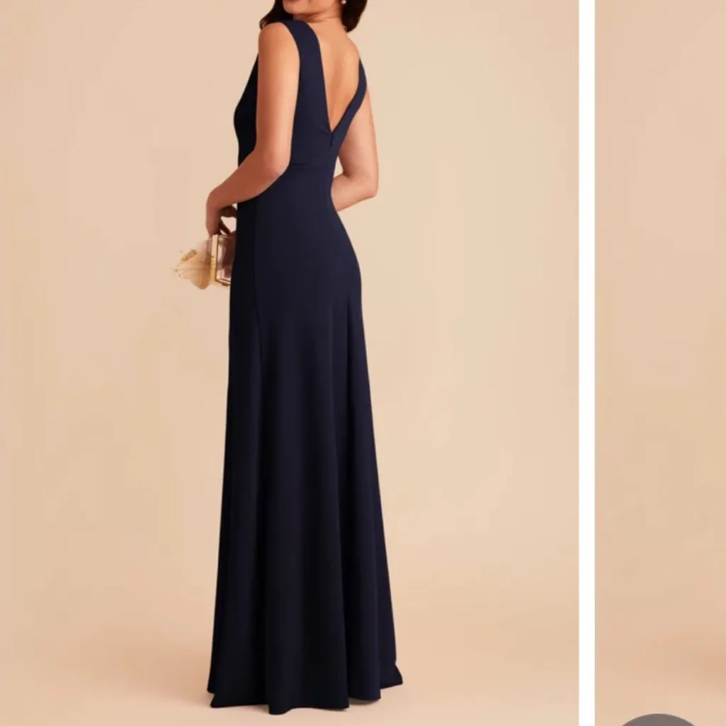 Birdy Grey Shamin Crepe Maxi Dress in Navy Blue Size XL - Image 2