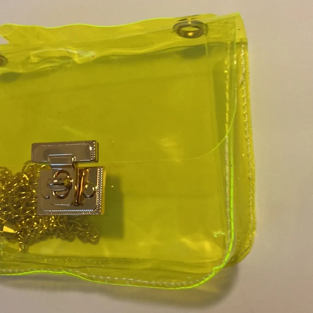Neon green clear satchel bag - Image 15