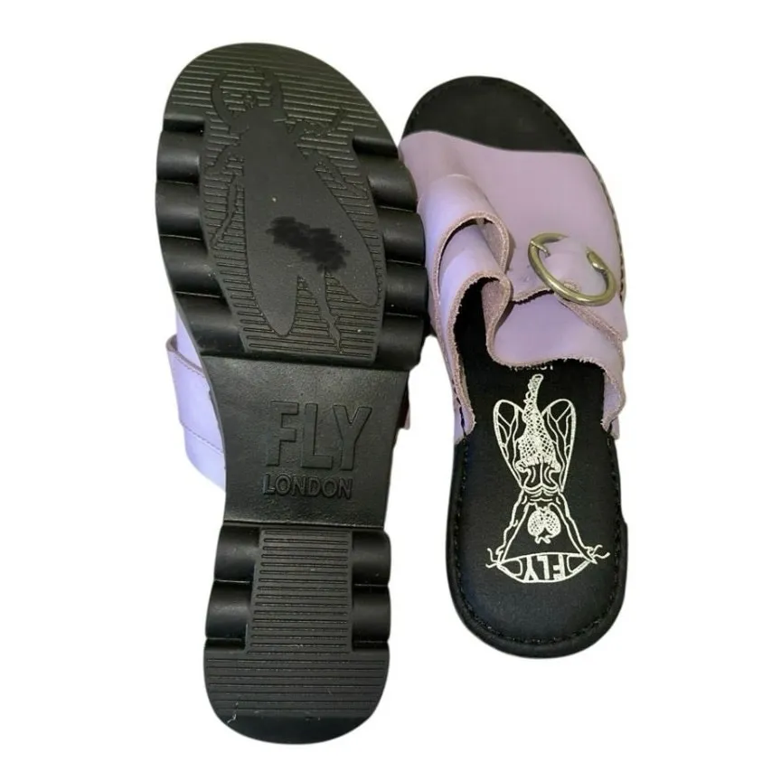 Fly London Leather Sandal 519 Fly Bridle Eple Violet Sz 38 - Image 6