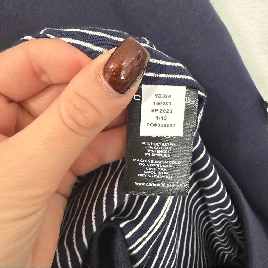 Carbon38 Navy Blue Double Breasted Blazer in Scuba M Size M - Image 6