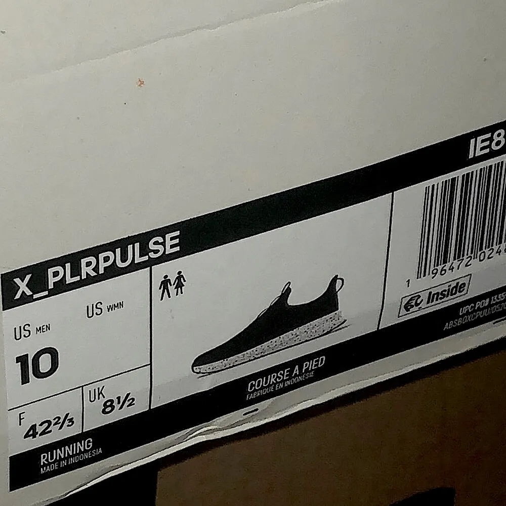 ADIDAS CLOUDFOAM X_PLRPULSE Black w Speckled Soles Slip On Shoes Unisex NIB - Image 10