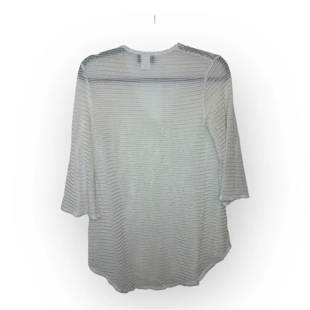 Jordan Taylor White Sheer Knit Swim Cover Up S Beach Resort Vacation Minimalist - Image 2