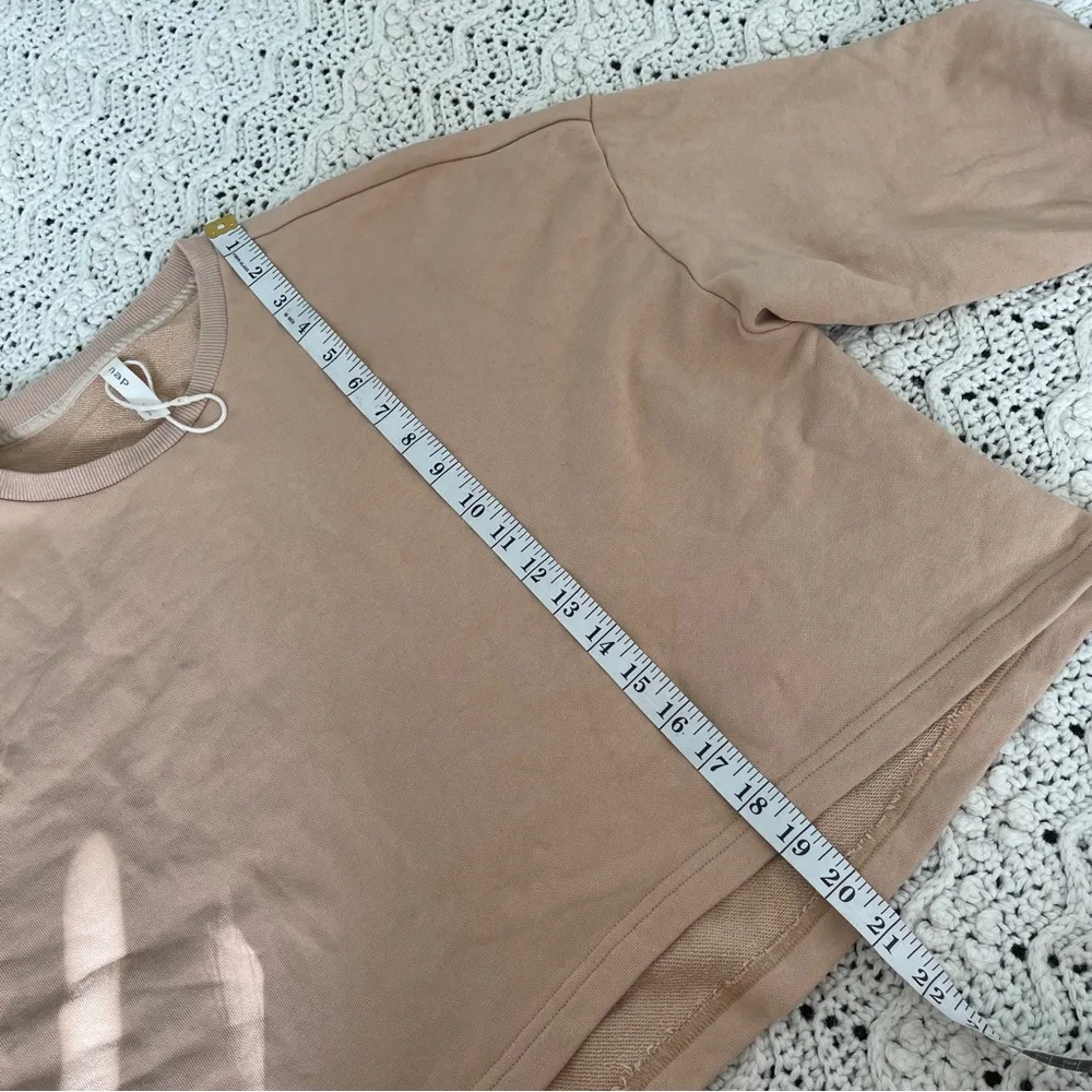 Nap Loungewear Crewneck Cropped Long Sleeve Pullover Sweater Mauve (Medium) Pink - Image 4