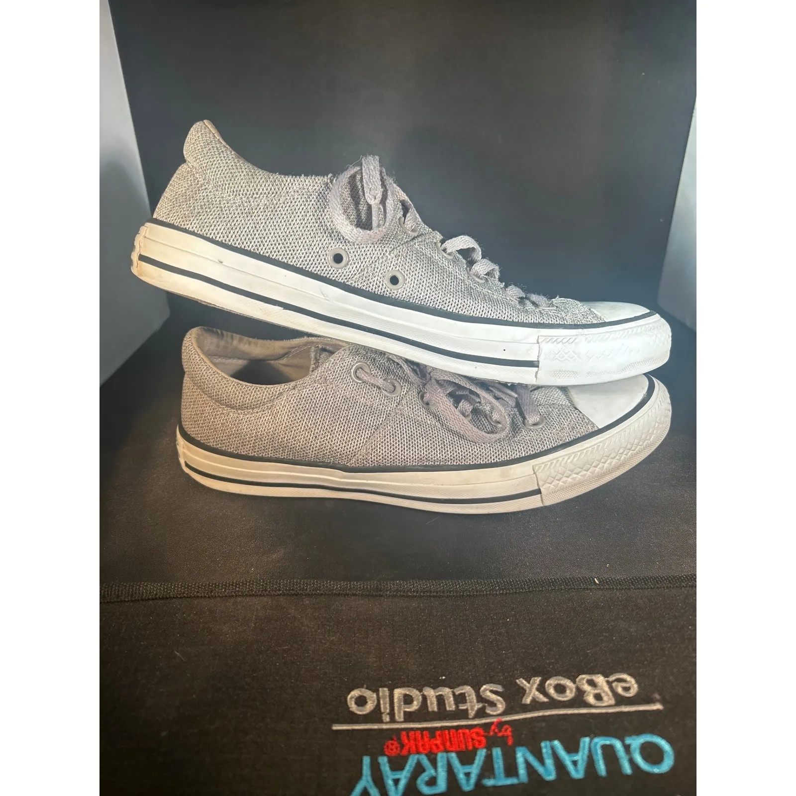Converse All Star Low Top Sneakers Gray Canvas Women's US 9 Casual Shoes‎ - Image 2