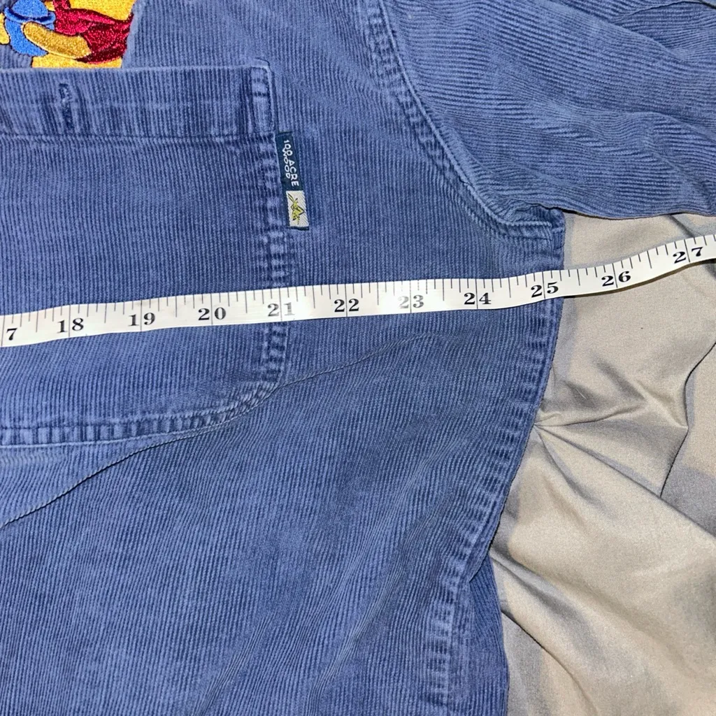 Pooh Disney Size Large Bee A Friend Long Sleeve Corduroy Shirt Jerry Leigh Ent. - Image 6