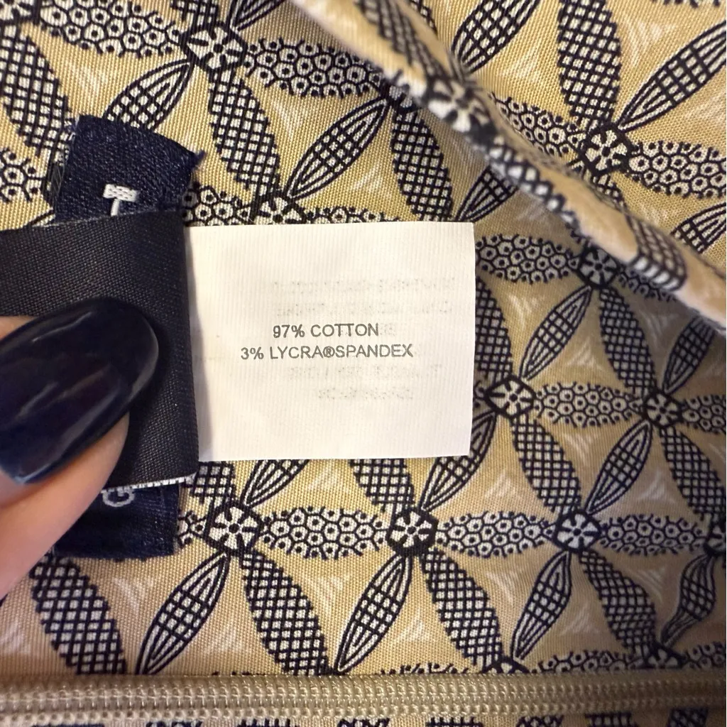 GAP Stretch Cotton Dress Sleeveless Crossover V-Neck Floral Women’s Size 14 - Image 11