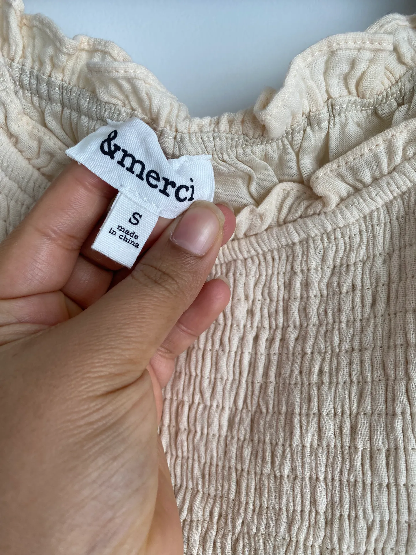 taupe brown Puff Sleeve Babydoll ruffled  Mini Dress sz S - Image 9