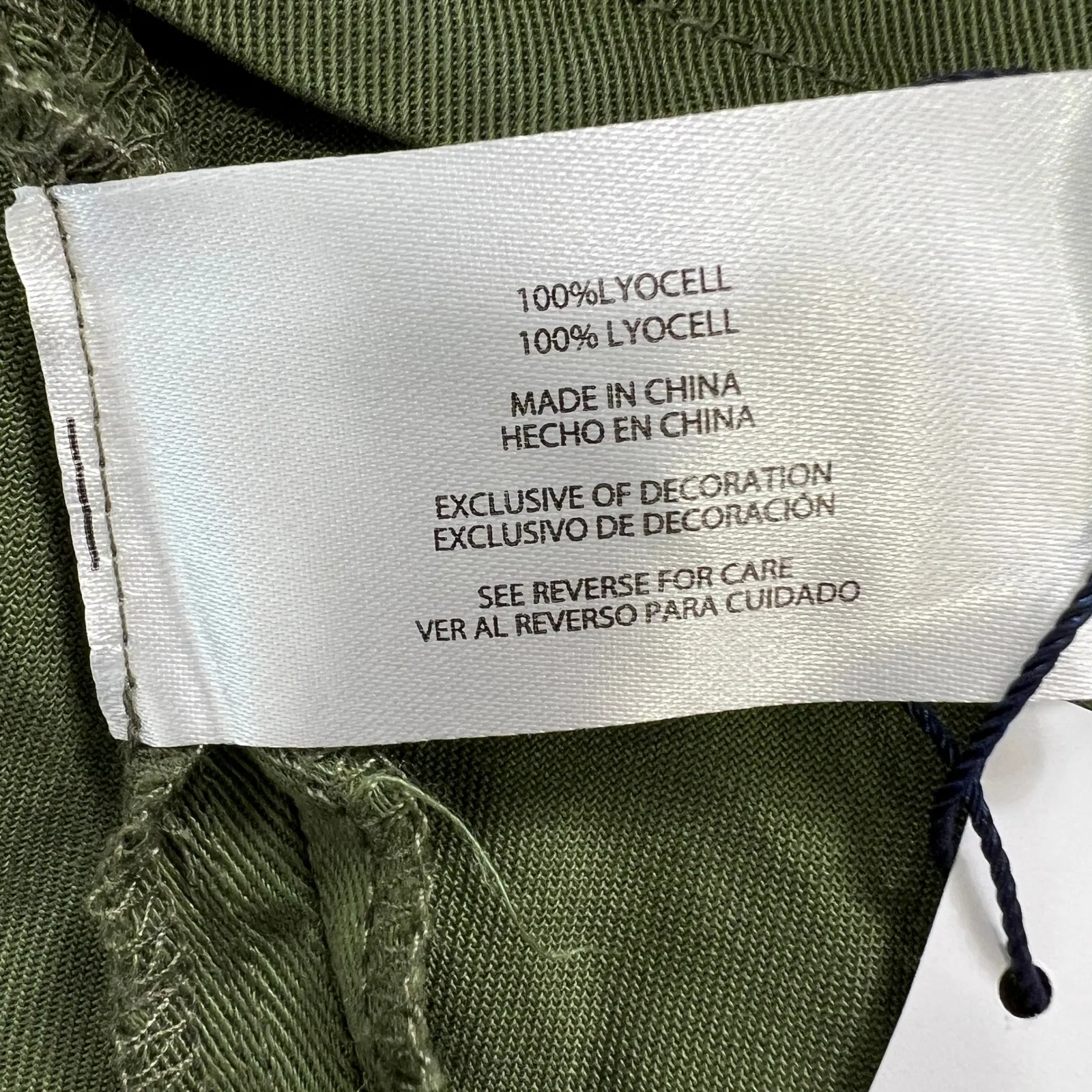 GAP Olive Green Shirt Dress with Pocket Casual Collared Short Sleeve‎ XL - Image 5