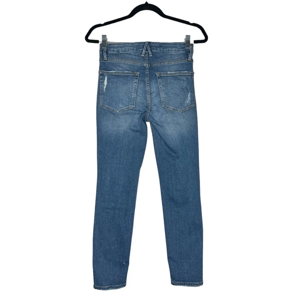 Good American Good Legs Crop Studded Split Hem Jeans Size 2/26 - Image 8