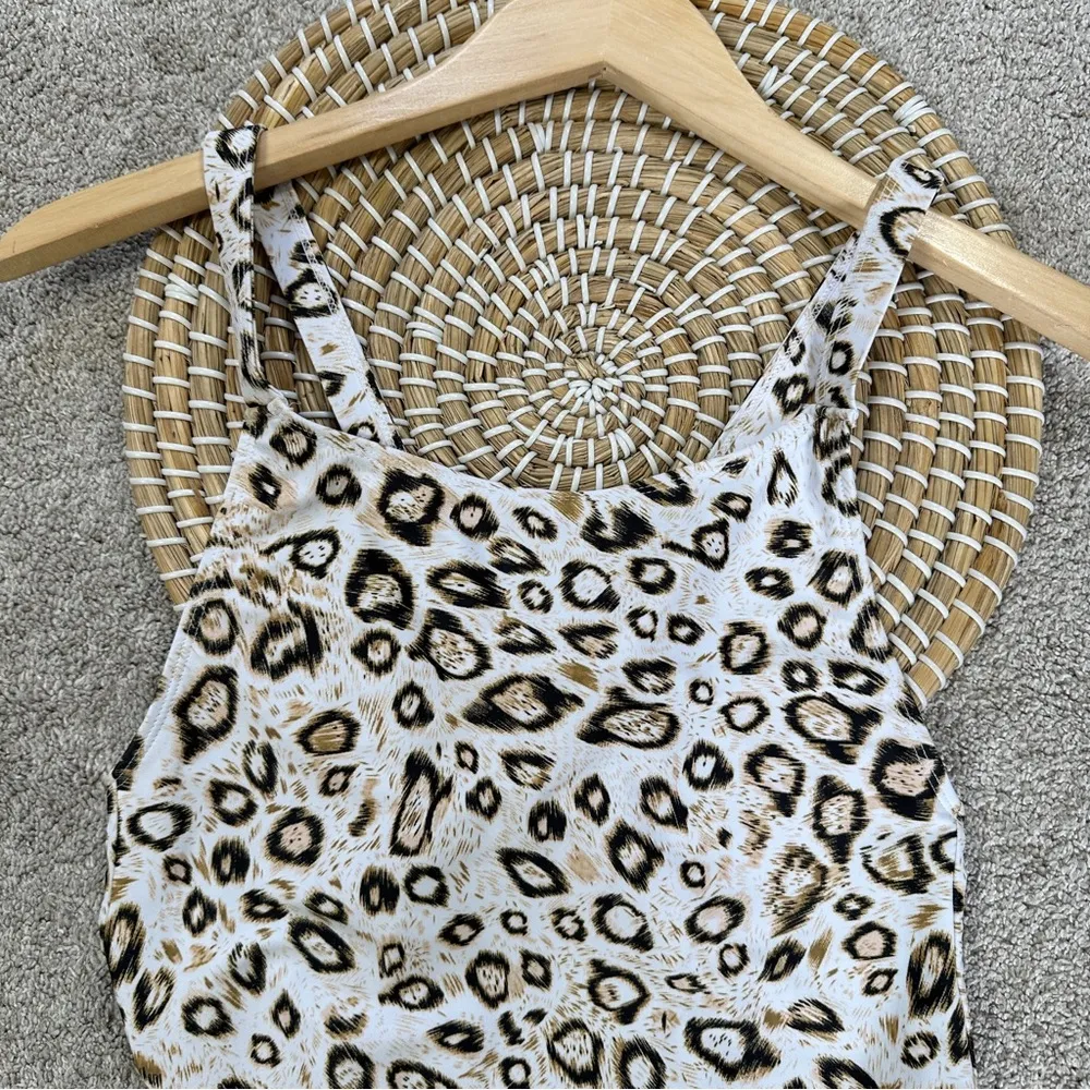 Lahana Swim Women’s Omala Cheeky One-Piece Swimsuit in Vintage Nude Leopard S - Image 6