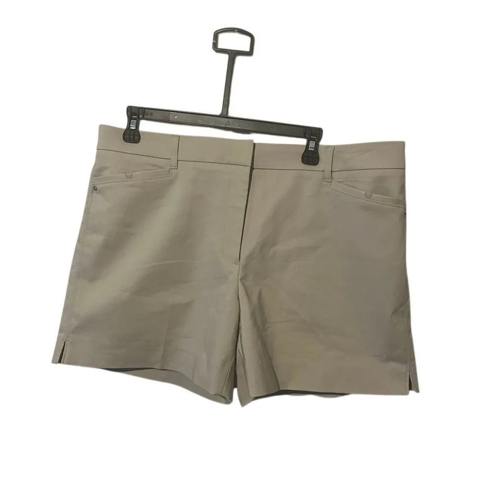 NWT White House Black Market 5" beige  Coastal Shorts Size 14 - Image 5