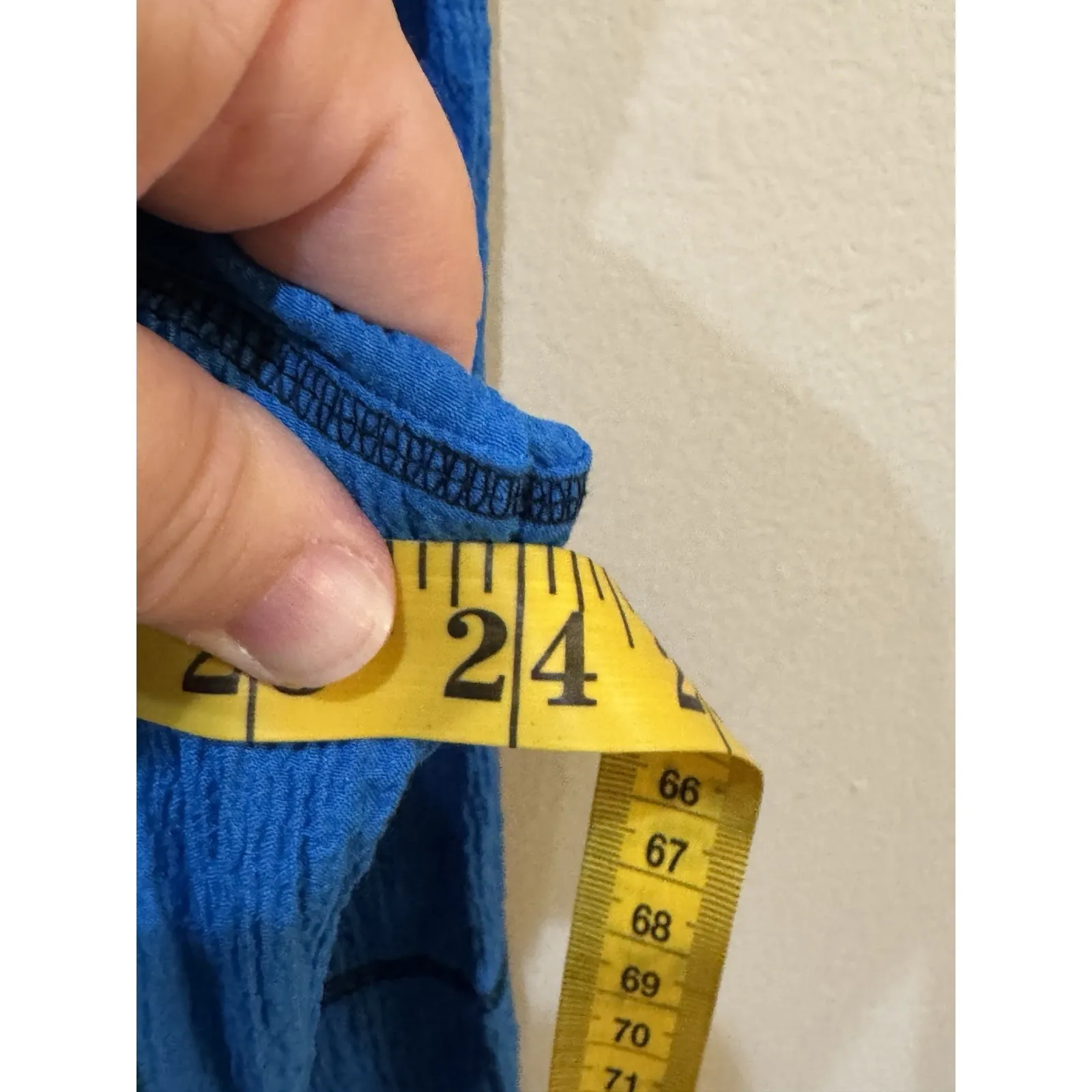 Ali Miles Top‎ Tunic Blue Size XL Lagenlook Artsy Bohemian Asymmetrical - Image 8