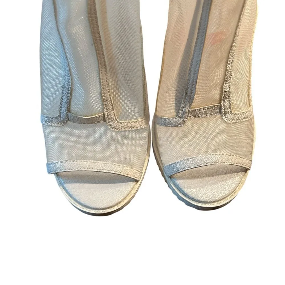 Karl Lagerfeld White Open Toe Ankle Booties(Size 7M ) - Image 5