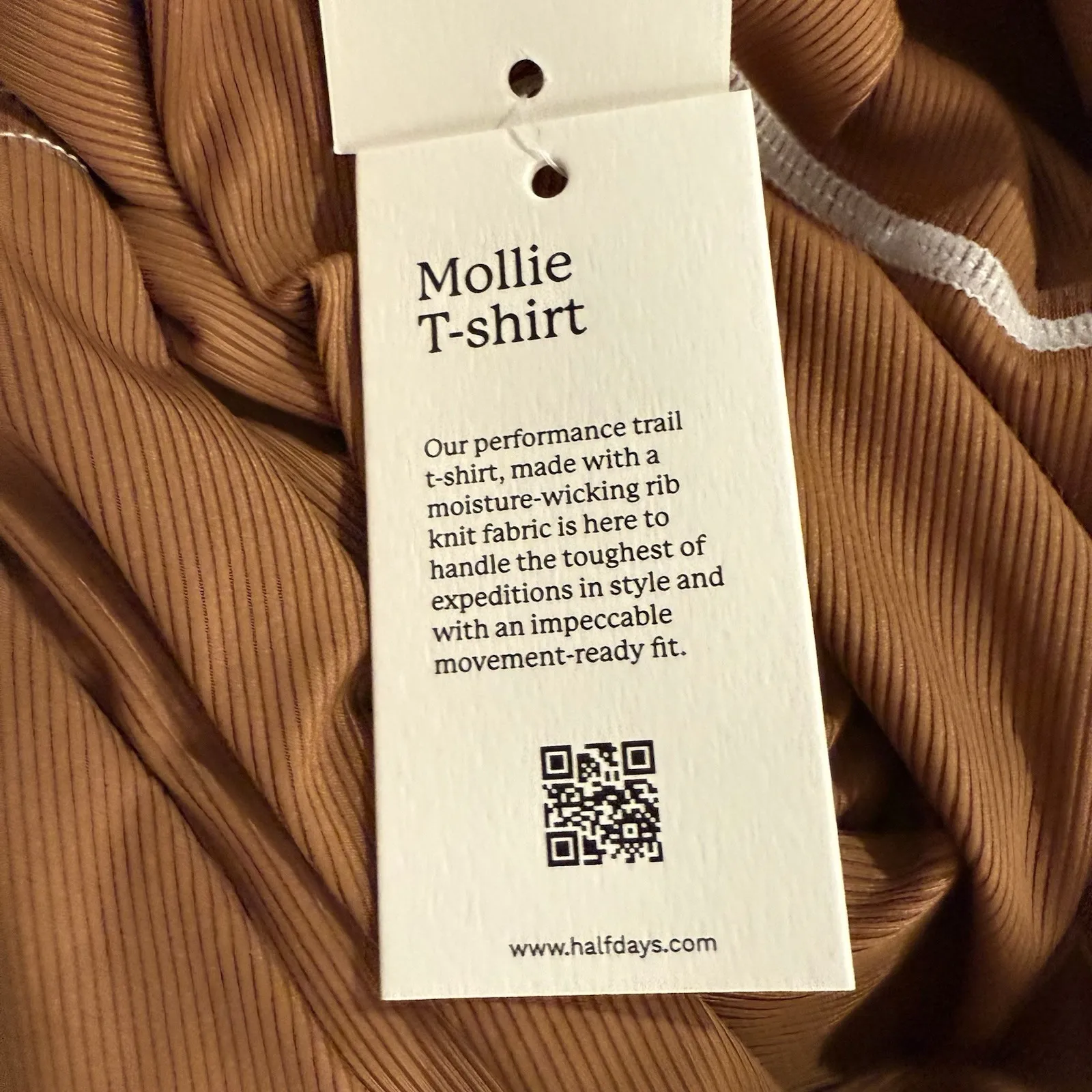 Halfdays Mollie Performance T Shirt Womens XL Nuthatch Brown Hiking Gym New - Image 6