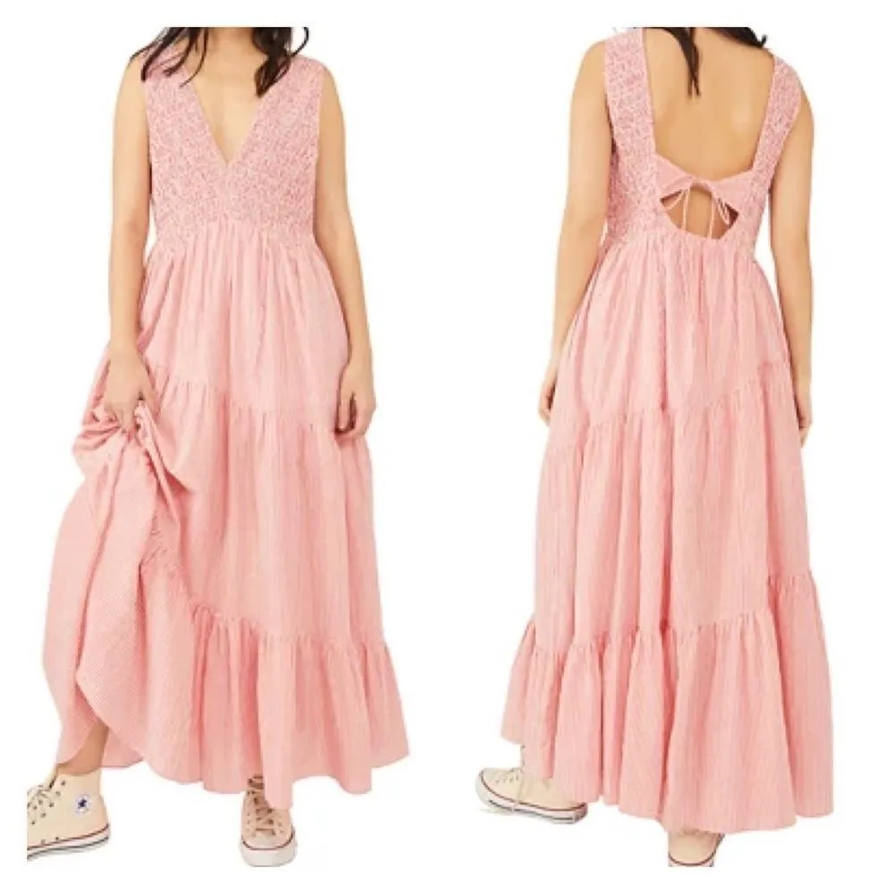 Free People Juno Sleeveless Smocked Tiered Maxi Dress - Image 2