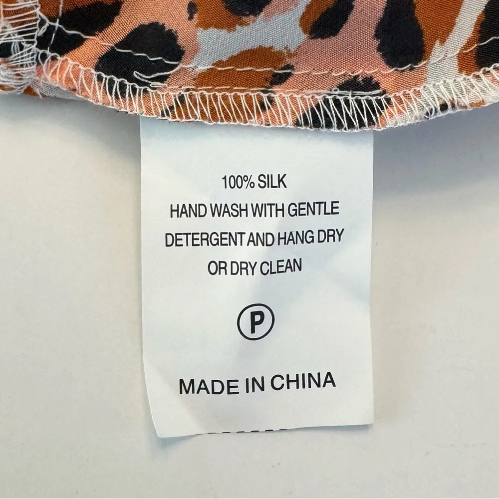 Marie Oliver Carson Dress Shift Washable Silk Leopard Animal Print Small - Image 13