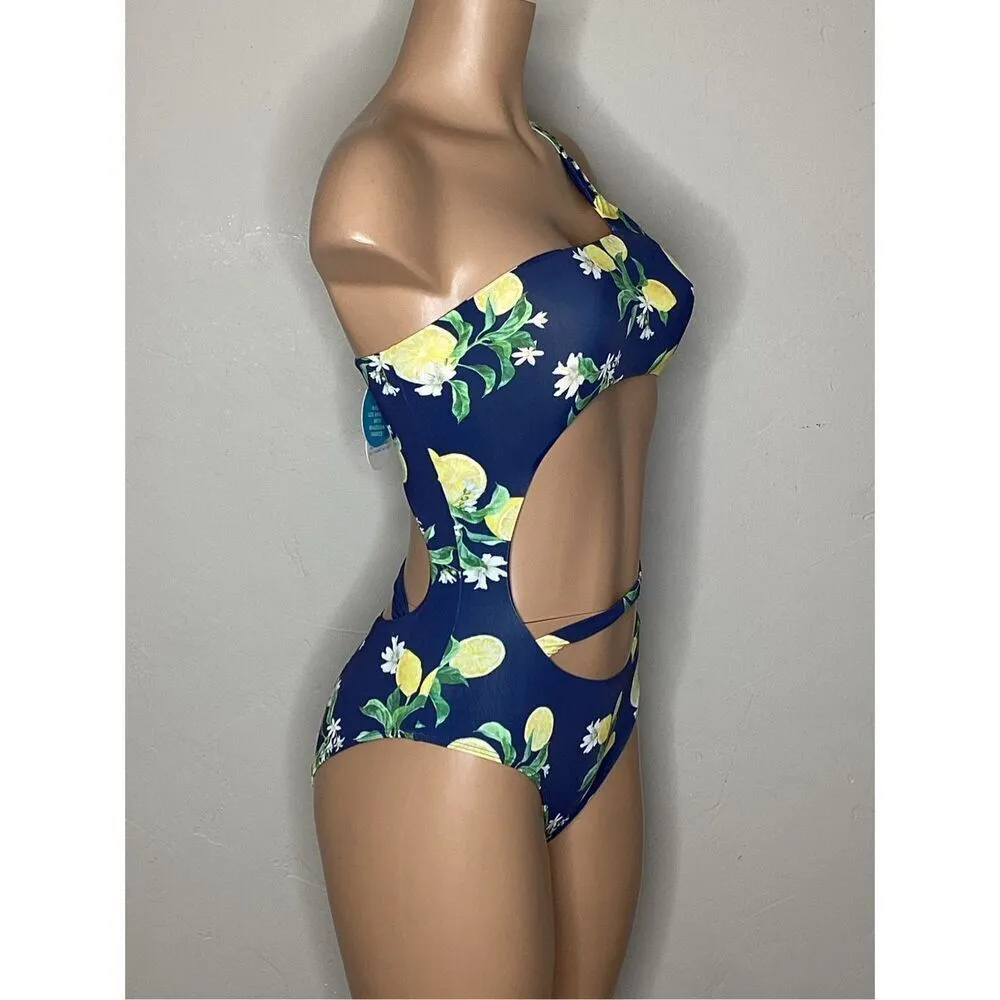 New. WET L.A lemon navy swimsuit. Small. Retails $228 - Image 6