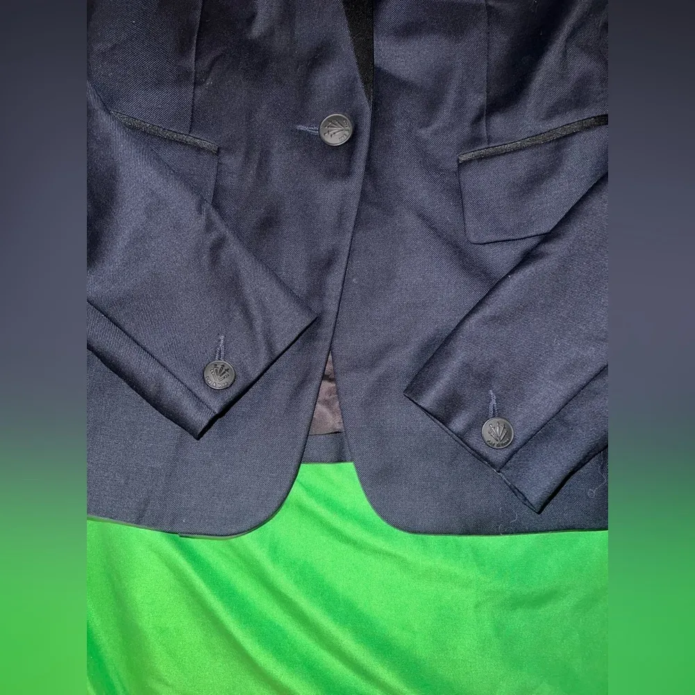 Rag & Bone Blue/ Black 100% Wool Blazer size 00 - Image 7