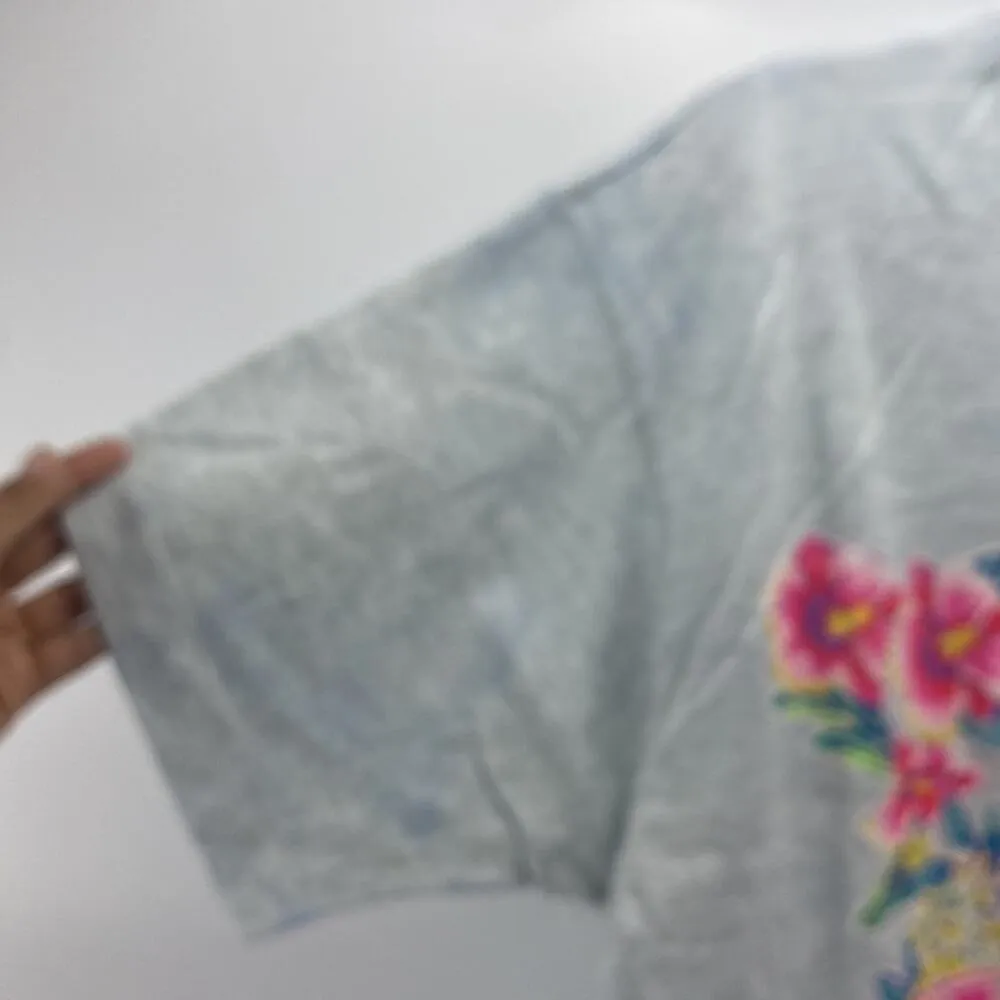 Vintage 80s Hawaii bright pink grey cropped T - Image 4