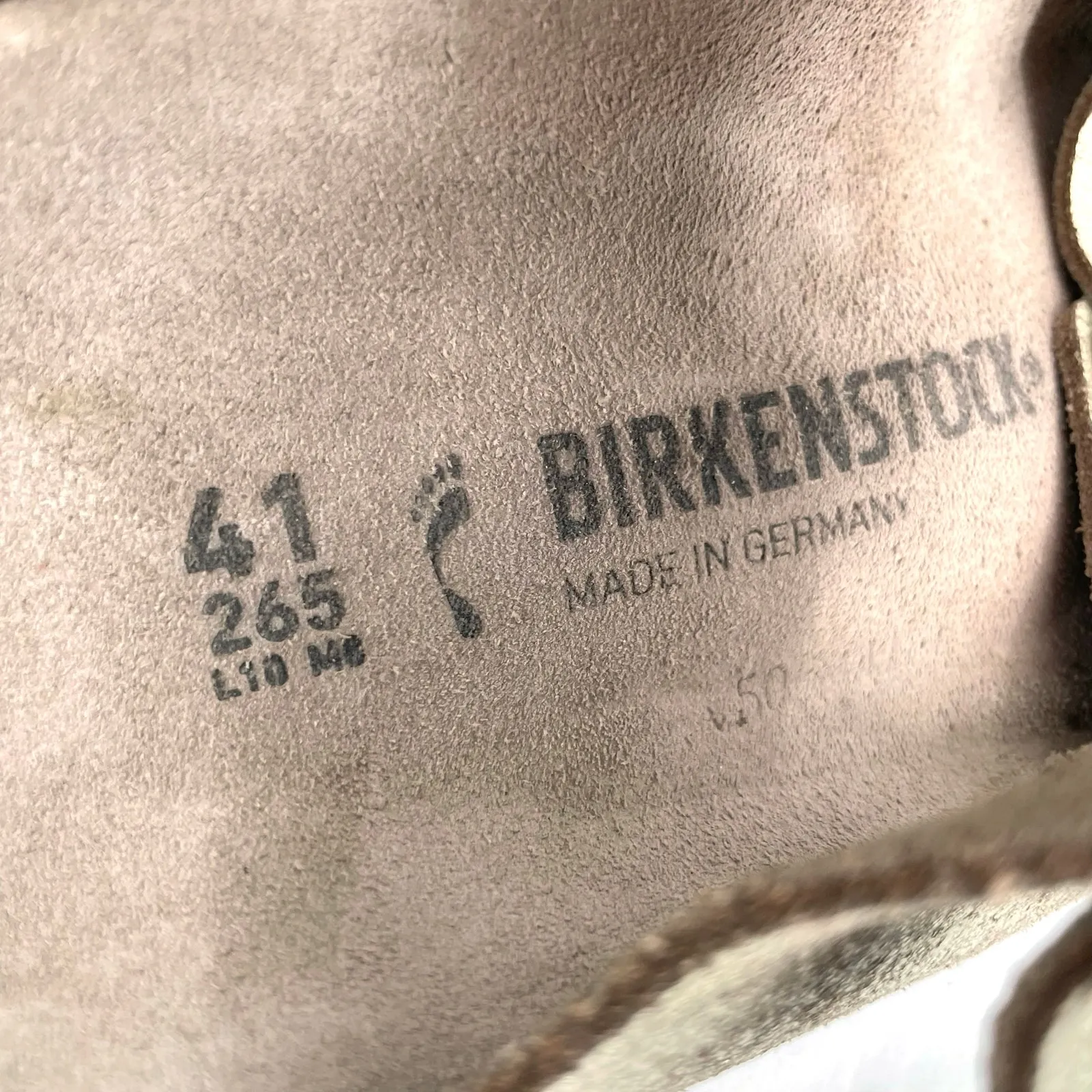 Birkenstock Arizona Sandal Washed Metallic Cream Gold Crackle Neutral Size EU 41 - Image 7