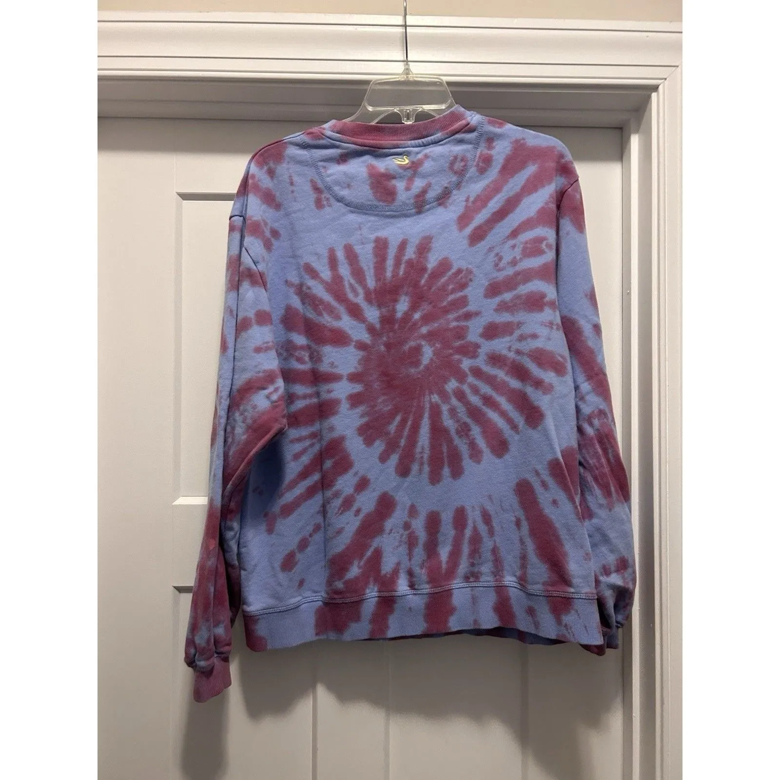 Southern Marsh Sweatshirt Women XS Gray Brown Tie Dye Fleece Crew Spell Out - Image 5