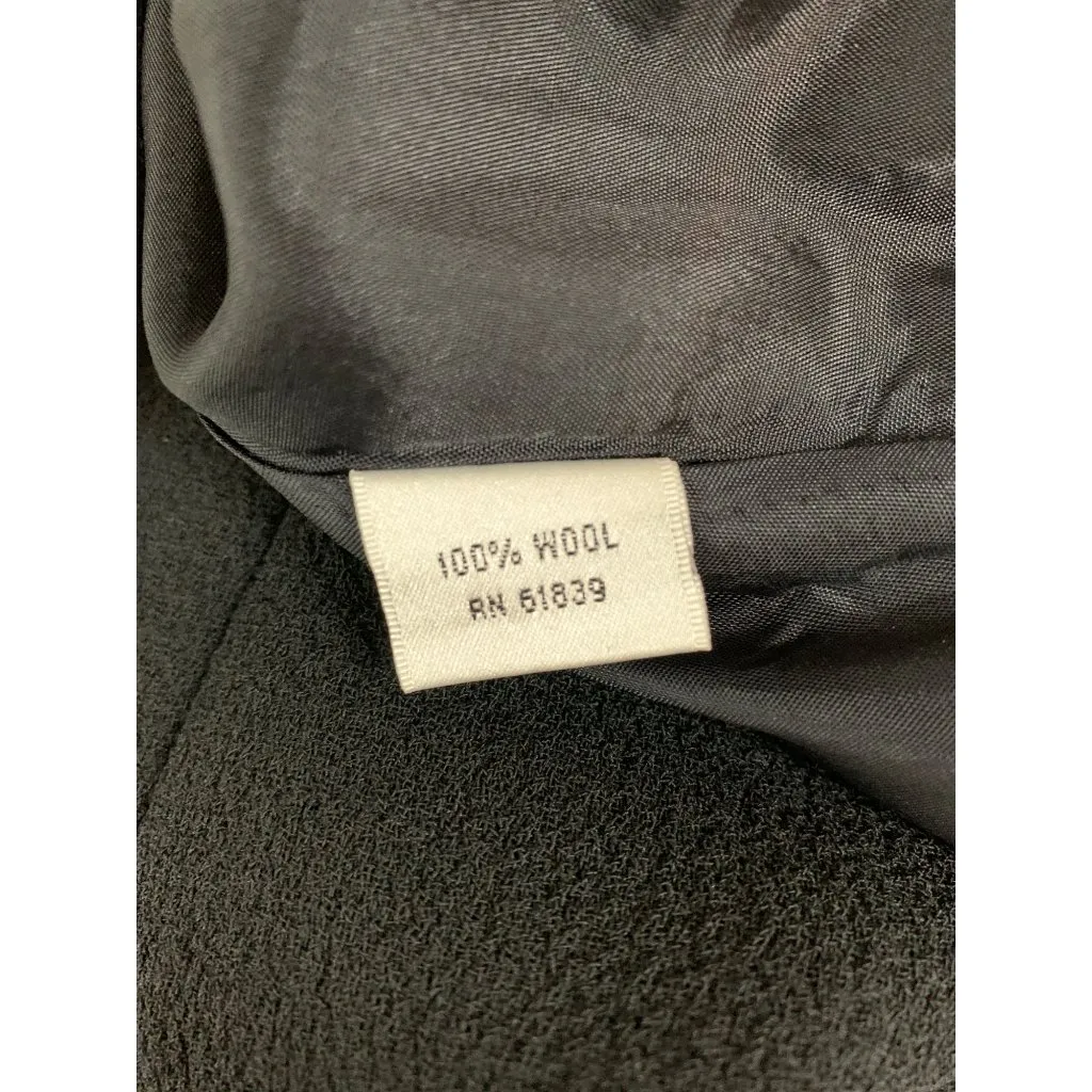 Rickie Freeman Teri Jon Black Wool Skirt Womens Size 6 - Image 5