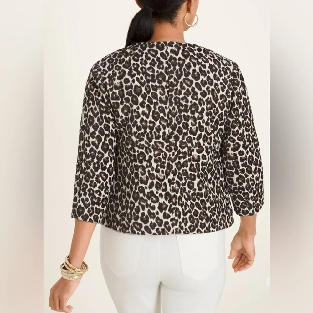 Chico’s modern jacquard animal print jacket - Image 2