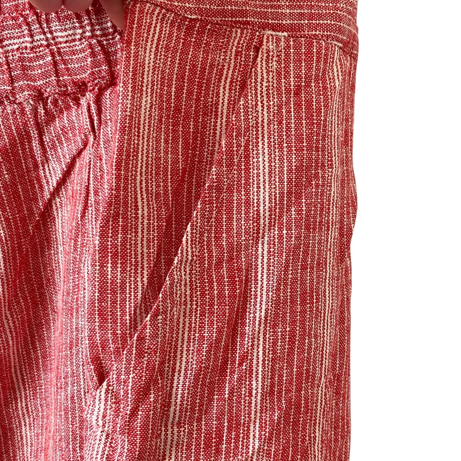 BRIDGEHAMPTON ISAAC MIZRAHI NWOT Beachy Linen Blend Pull On Pants Mauve Size 3X Pink - Image 3