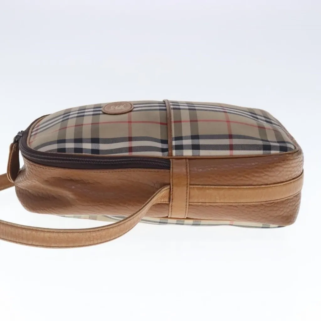 Burberrys Nova Check Shoulder Bag Canvas Beige Authentic - Image 11