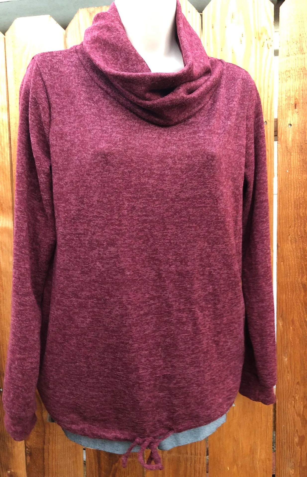 Loveappella Loveapella Evie Draw String Funnel Neck - Image 3