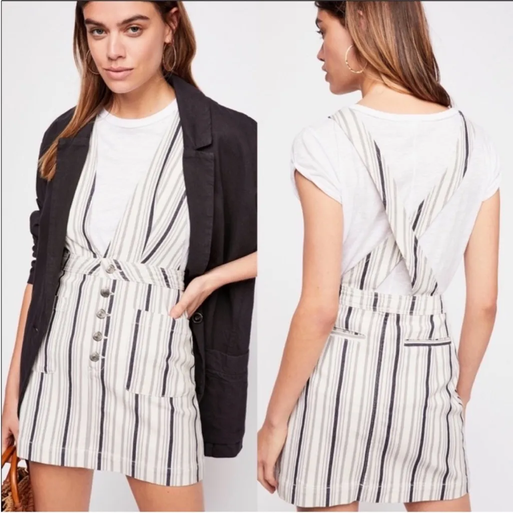 Free People Old School Love Pinafore Overall Dress - Image 2