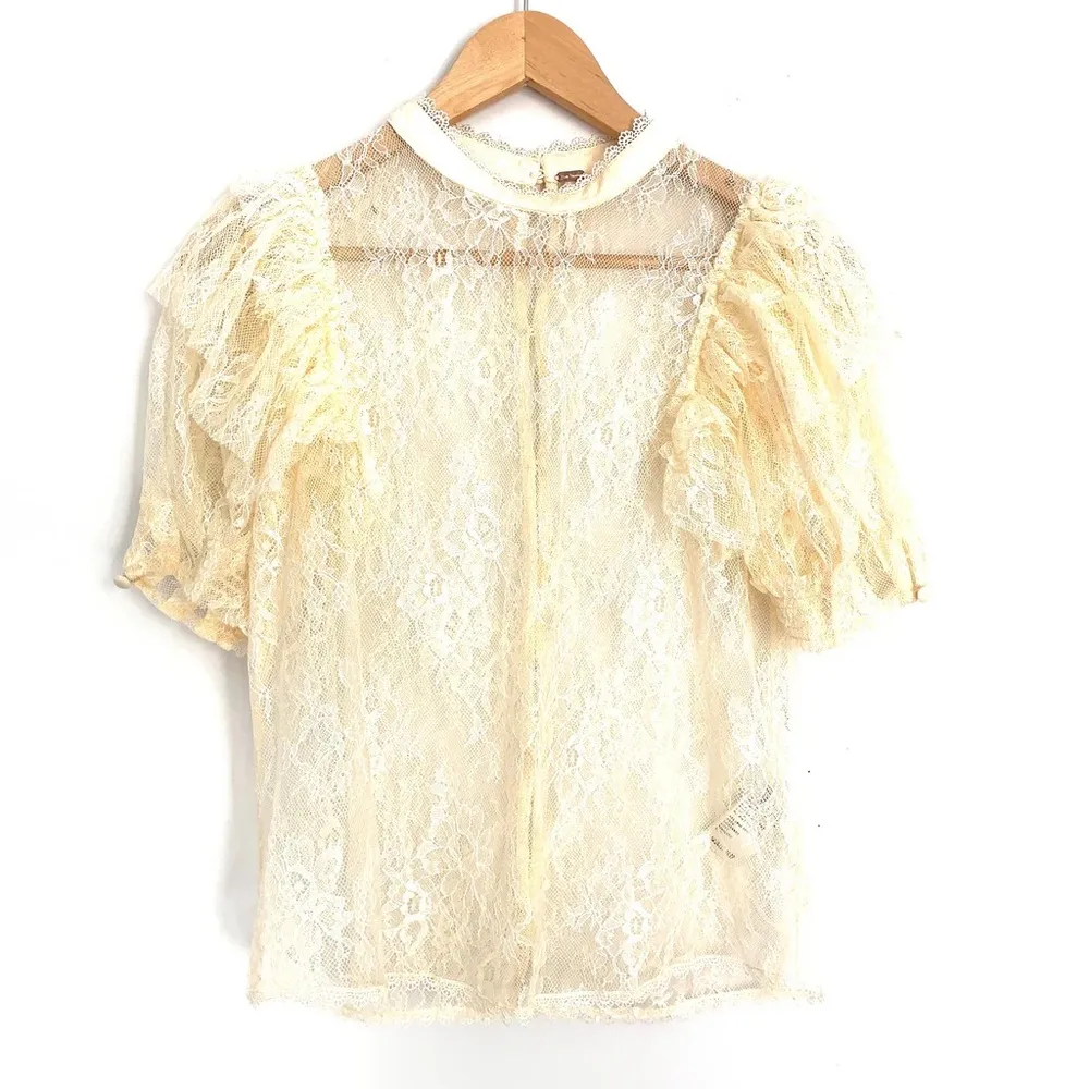 FREE PEOPLE SECRET ADMIRER LACE Top NWT - Image 5