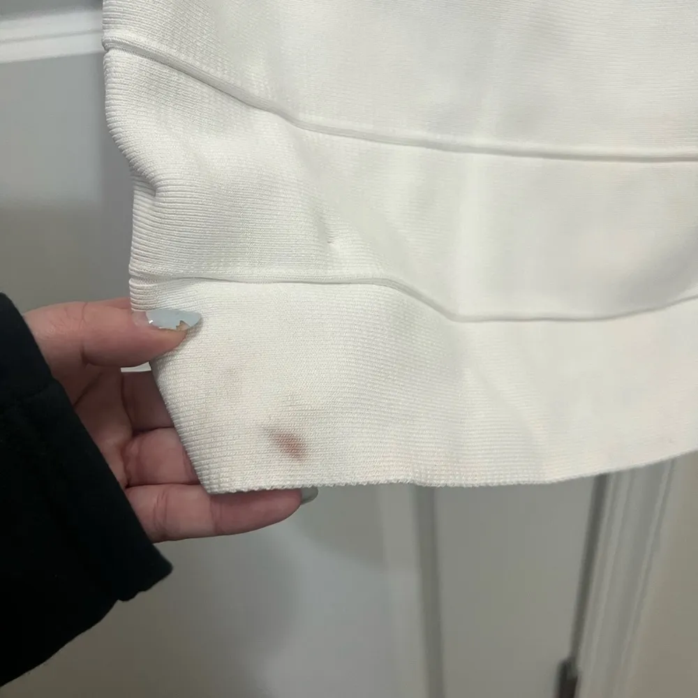 Hervé Léger White Icon Cutout T-shirt Dress Size Small $590 - Image 4