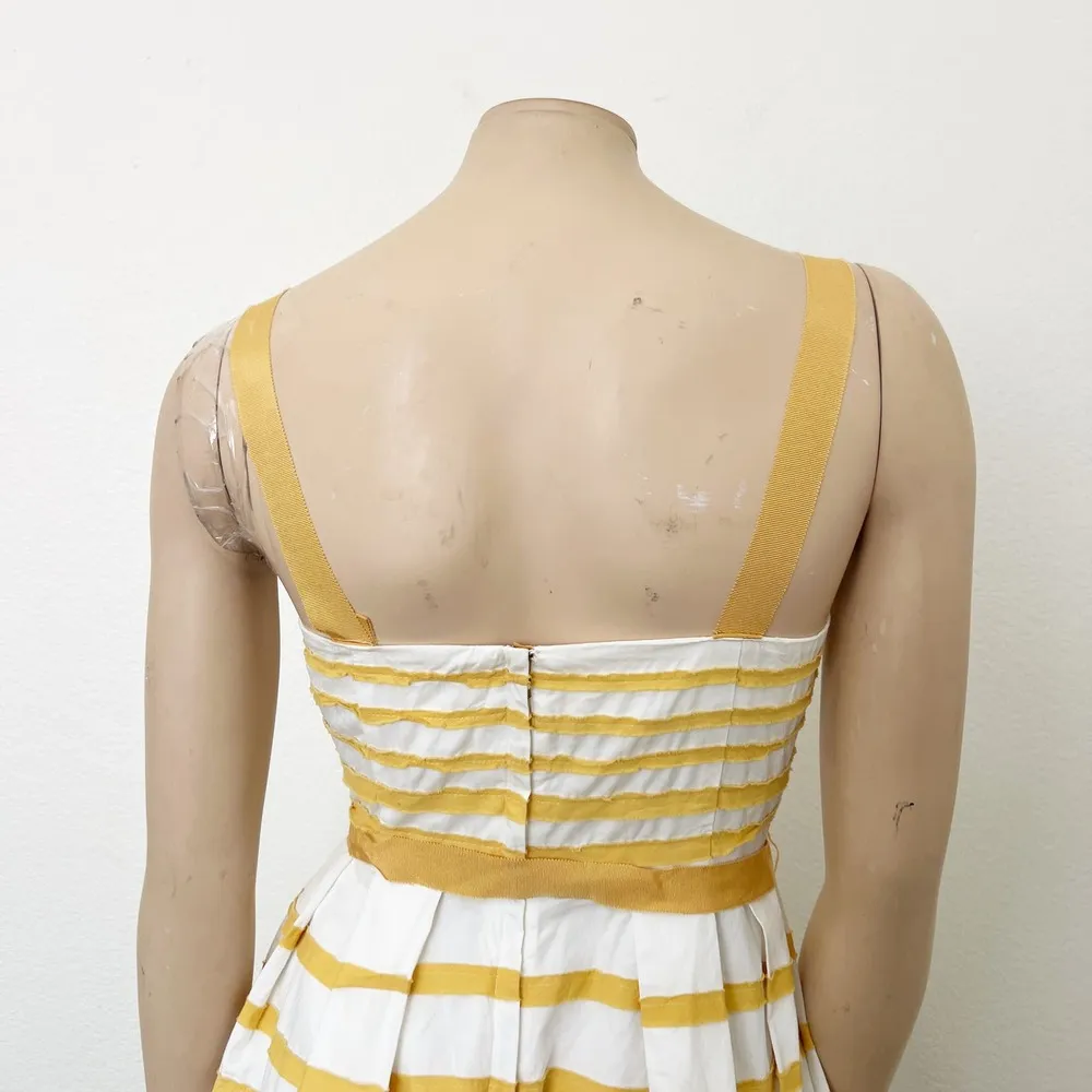 [Anthropologie] Moulinette Soeurs Golden Yellow Striped Fit & Flare Dress Size 4 - Image 5