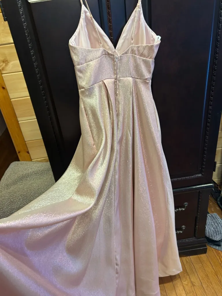 B. Smart Pink Sparkly Prom Dress - Image 6