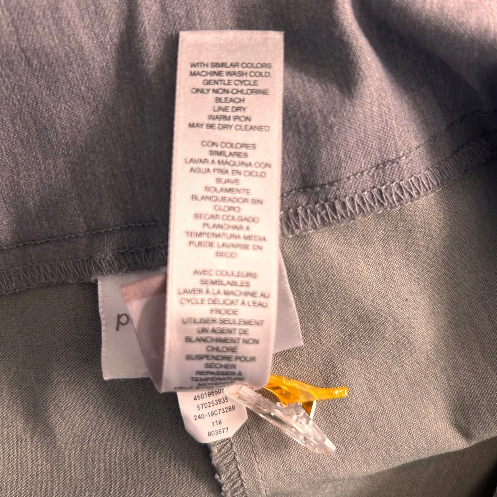 Chicos Pull On Pants Gray Large Or‎ 2 - Image 9